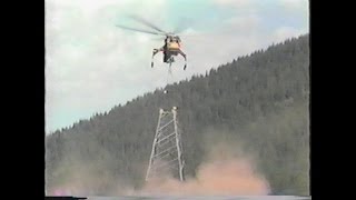 Aircrane Helicopter Sikorsky S64 Skycrane Flying Towers w Sound [upl. by Lecrad]