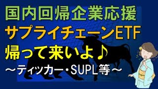 国内回帰企業応援 サプライチェーンETF 帰って来いよ♪ [upl. by Hanni]