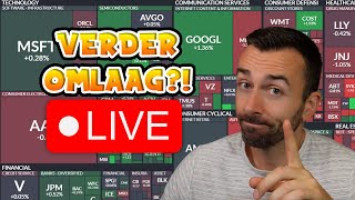 AANDELEN GAAN VERDER OMLAAG  LIVE BESPREKEN [upl. by Amrac360]