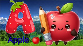 A for Apple  ABC Phonics Song  ABC Song  ABCD  English Alphabet Song abcd B for Ball  kid song [upl. by Eidlog]