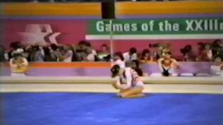 2nd T USA Tracee Talavera FX  1984 Olympic Games 9800 [upl. by Aiel]