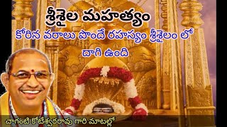 శ్రీశైలం మహత్యం  Srisaila Mahatyam by Brahmasri chaganti koteswara rao garu [upl. by Agna]