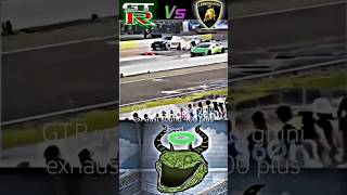 GTR vs Lamborghini Challenge 👿☠️👑 gtrvslamborghini gtr drift exhaust [upl. by Aimehs689]