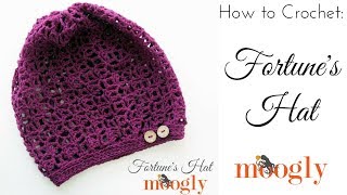 How to Crochet Fortunes Hat Right Handed [upl. by Ewold]