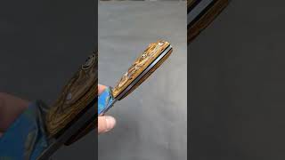 Finishing a Bocote Knife Handle with Odies Oil Universal Finish  Knife Making shorts [upl. by Blondie]