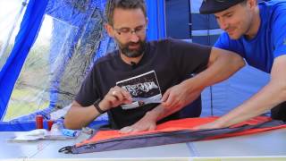 How to mend a rip in a tents fabric or seam [upl. by Neelrad277]