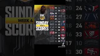 NFL week four Sunday scores [upl. by Ahsatak517]