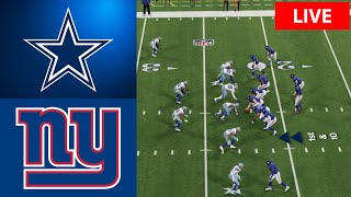 🔴LIVE 🔴New York Giants vs Dallas Cowboys NFL Week 13NFL Madden NFL [upl. by Eanom66]