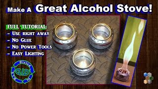 Make Soda Can Alcohol Stoves  No Glue amp Instant Use amp Easy Light [upl. by Walliw]