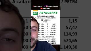 Petrobras anunciou pagamento de DIVIDENDOS Data COM PETR4 PETR3 [upl. by Maribeth]