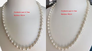 Making a necklace tutorial freshwater pearl necklace 46cm long with knots between the pearls [upl. by Karissa578]