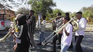 Brass march in independence avenue windhoek 00704 [upl. by Jarrod717]