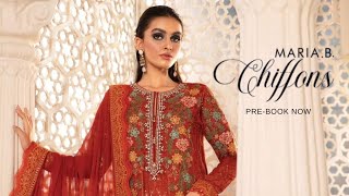 MariaB Chiffon Collection 2022  MariaB Luxury Chiffon Unstitched Collection 2022 [upl. by Zawde]