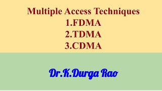 FDMA TDMA CDMA Multiple Access Techniques in Mobile Computing  MobileComputing CMC [upl. by Navanod]