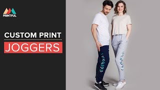 Custom Print Joggers Printful print on demand [upl. by Lledniuq]