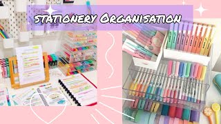 Aesthetic Stationery Organisation ✨🌷 How to organise my Stationery [upl. by Mandeville]