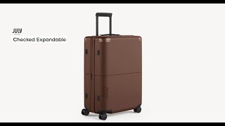 Unboxing review July Checked Expandable 80L Suitcase [upl. by Ernaline]