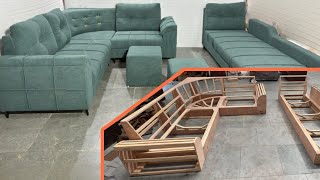 How its made at Factory Luxurious SOFA  Full step by step video [upl. by Porcia]