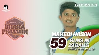 Mahedi Hasans 59 Run Against Cumilla Warriors  17th Match  Season 7  Bangabandhu BPL 201920 [upl. by Ariday]