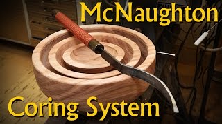 Coring Bowl Blanks with the McNaughton Center Saver System [upl. by Aissatsana988]