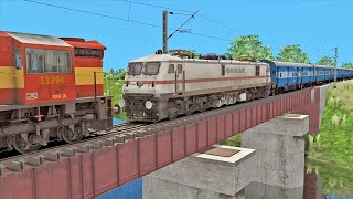 WAP7 Rescued By WDM3D In Indian Train Simulator  Indian Railways Game  Train Simulator [upl. by Airt457]