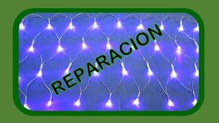 Reparación Luces Navideñas Tipo Red Horizontal 2 de 2 [upl. by Nelloc]