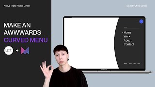 Build an Awwwards Curved Menu with Nextjs and Framer Motion [upl. by Euqinwahs]