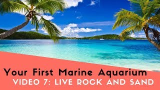 How To Set Up Your First Marine Saltwater Aquarium Video 7 Live Rock and Live Sand [upl. by Zerline]