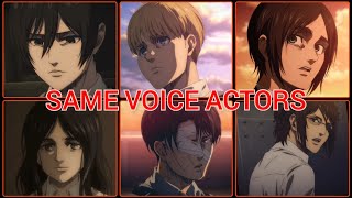 Shingeki no KyojinAttack on Titan The Final Season All Characters Japanese Same Voice Actor [upl. by Madelon14]