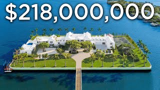 Touring a 218000000 Florida Mega Mansion on a Private Island [upl. by Edna]