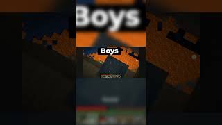 Girls vs Boys attitude viral shortminecraft [upl. by Cullin359]