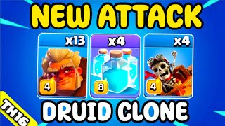 DruidClone  Dragon Rider  Unstoppable Th16 Attack Strategy Clash of clans [upl. by Hakon]