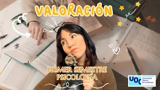 Valoración del primer Semestre de Psicología en la UOC  Notas Finales  Opinión asignaturas [upl. by Jdavie171]