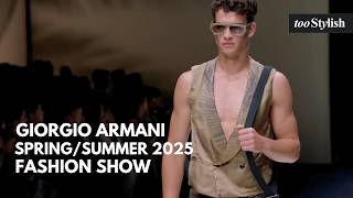 Giorgio Armani Fashion Show  Mens SpringSummer 2025 4K tooStylish [upl. by Aihcela]