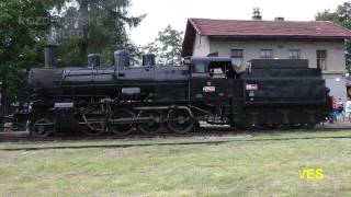 Parní lokomotiva 4341100 Čtyřkolák  Muzejní železnice Kolešovka 2011 [upl. by Ynittirb]