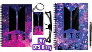 How to make Journal Diary at Home 🌟 DIY BTS Diary 💜 craftersworld journal diycraft [upl. by Wolsky]