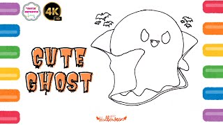 How to Draw a Ghost for Kids  Halloween Special  Cutie Patootie Learns [upl. by Bill391]