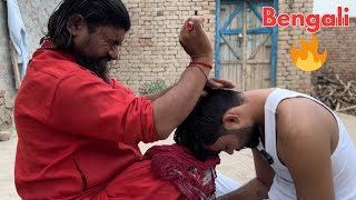 Asmr instant Sleep Massage  Head and Back Massage By Bengali Baba  Asmr back amp Neck Cracks asmr [upl. by Hannazus]