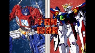 Fan War Optimus Prime vs Gundam Wing Zero [upl. by Natty]