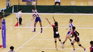 【春高京都2023】決勝 洛南 vs 東山 第1セット＜男子バレーボール＞ [upl. by Alyda94]