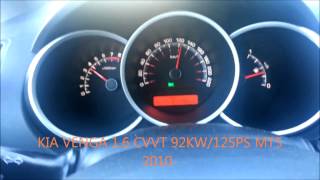 KIA VENGA 16 CVVT G4FC autobahn  motorway test RPM [upl. by Ronn]