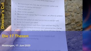 Die 17 Thesen  Rückblick auf den 17 Juni 2020 [upl. by Eenalem]