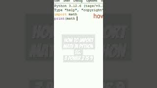 How to import math in python [upl. by Isahella]