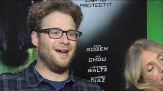 Seth Rogens Laugh Montage  Green Hornet Interview [upl. by Adeys]