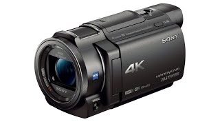 Sony FDRAX33 4K Camcorder 2015 Unboxing and First Look [upl. by Enorel]