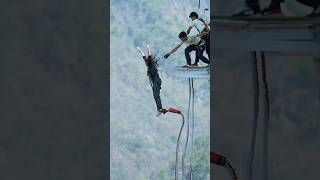 nice jump sports adventuresport bungee bungeejumping viral travel bungy rishikesh thrill [upl. by Garbers720]