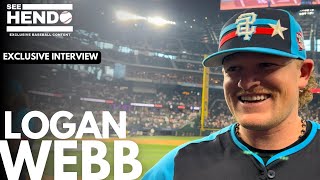 Logan Webb talks MLB all star game and celebrates being selected as a mlb all star pitcher [upl. by Norbert182]