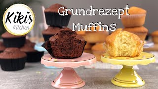 Einfaches Rezept für leckere Muffins  Schokomuffins amp Vanillemuffins  Hell amp Dunkel [upl. by Yarrum]