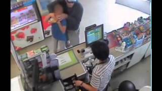 CCTV  Armed Robbery Wynnum North [upl. by Sillihp]