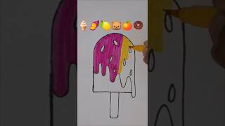 🍦🍠🍋🐻🍊🍩Satisfying Creativity drawing painting ytshorts viralshorts art [upl. by Nahtad809]